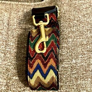 Cloud Music Guitar Banjo Strap Embroidered Multi gold clip adjustable 31”-62"